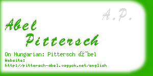 abel pittersch business card